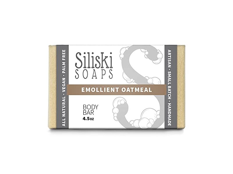 Siliski Soaps Emolient Oatmeal Body Bar, 4.5 oz