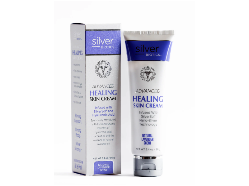 Silver Biotics Advanced Healing Lotion Cream, Natural Lavender Scent, 3.4 oz/96 g