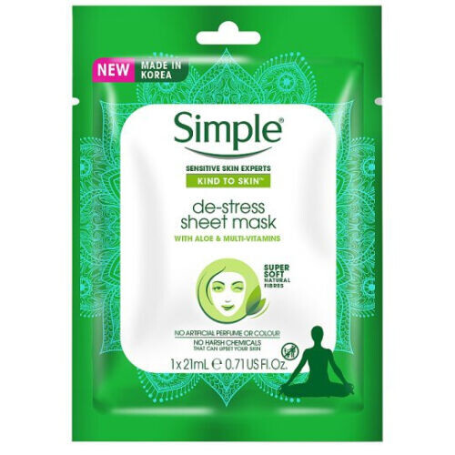 De-Stress Sheet Mask With Aloe & Multi-Vitamins