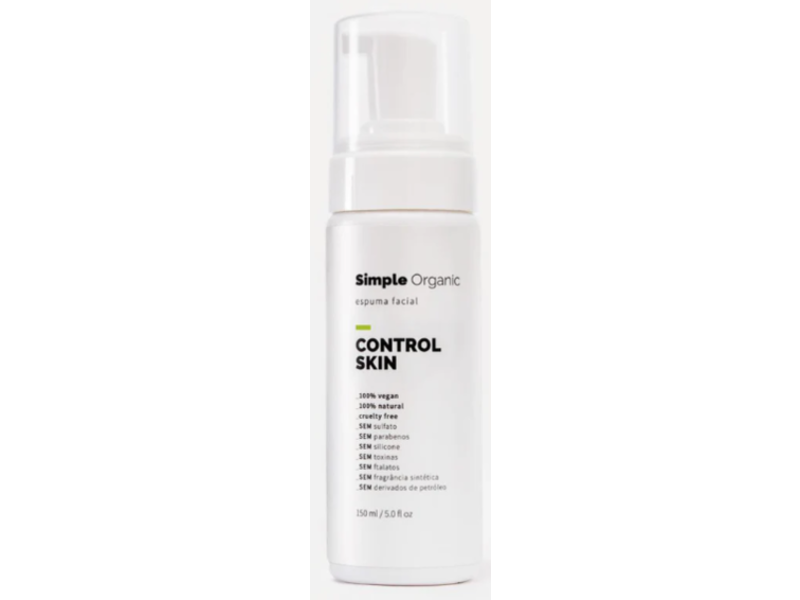 Simple Organic, Espuma Facial Control Skin, 5.07 fl oz/150 mL