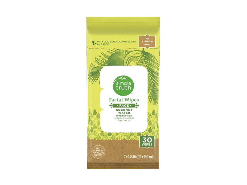 Simple Truth Coconut Water Facial Wipes, 30 ct