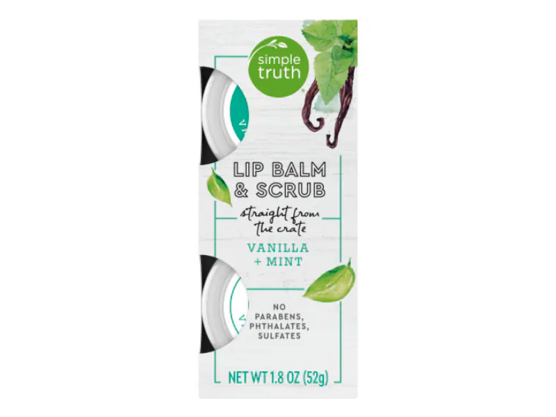 Simple Truth Lip Balm & Scrub, Vanilla + Mint, 1.8 oz/52 g