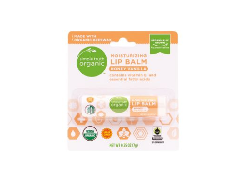 Simple Truth Organic Moisturizing Lip Balm, Honey Vanilla, 0.25 oz