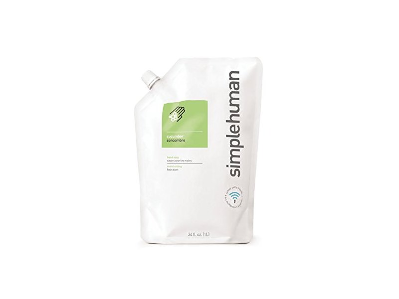 simplehuman Cucumber Moisturizing Liquid Hand Soap Refill Pouch, 34 Fl. Oz.