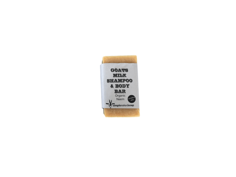 SimpleNaked Soap Goat's Milk Shampoo & Body Bar, Organic Zeem