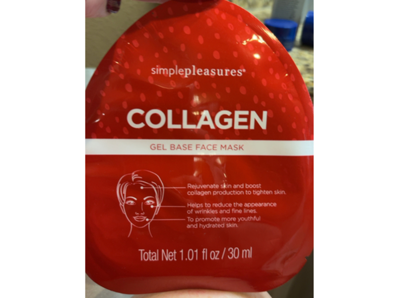 Simplepleasure Gel Base Face Mask, Collagen, 1.01 fl oz/30 mL