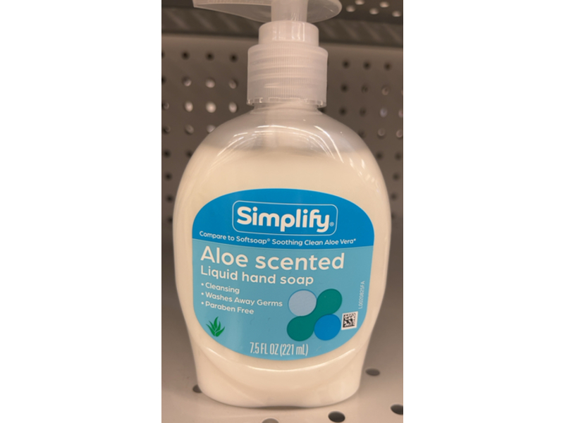 Simplify Liquid Hand Soap, Aloe Scented, 7.5 fl oz/221 mL