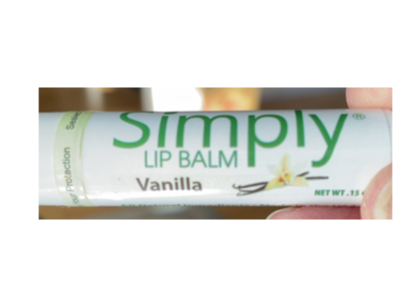 Simply Lip Balm, Vanilla, 0.15 oz/4 g