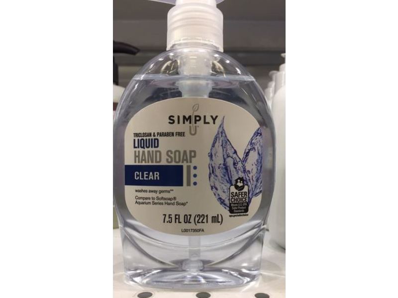 Simply Liquid Hand Soap, Clear, 7.5 fl oz/221 mL