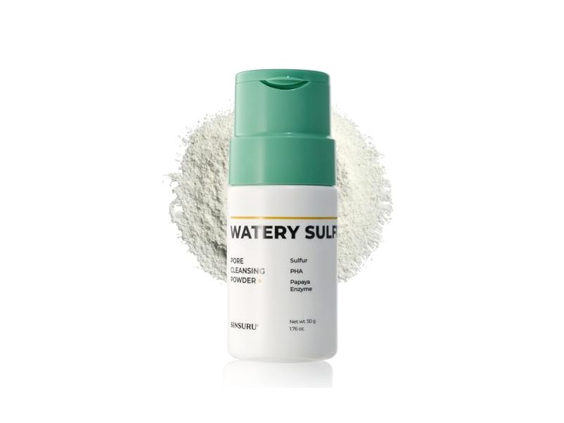 SINSURU Watery Sulfur Pore Cleansing Powder, 1.76 oz/50 g