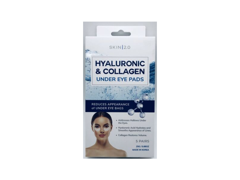 Skin 2.0 Hyaluronic & Collagen Under Eye Pads, 0.88 oz/25 g, 5 Count