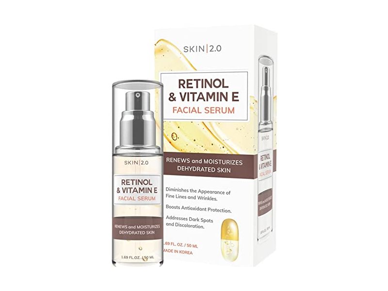 Skin 2.0 Retinol & Vitamin E Face Serum, 1.69 fl oz/50 mL