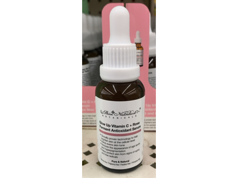 Skin Nutrition Botanical Glow Up Vitamin C + Rose Ferment Antioxidant Serum, 1 oz