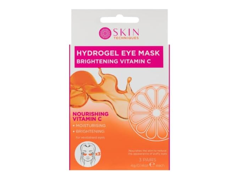 Skin Techniques Hydrogel Eye Mask, Vitamin C, 0.14 oz/4 g, 3 Pairs, Pack Of 5