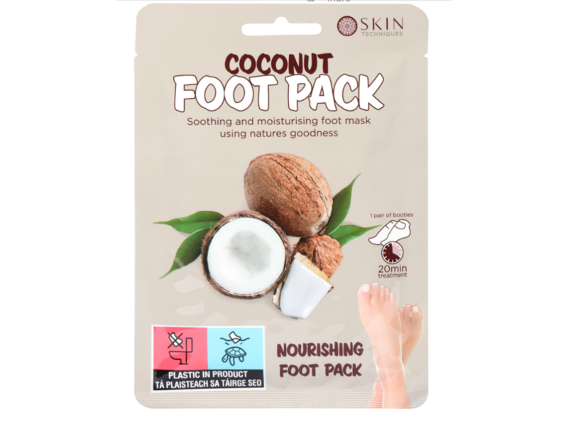 Skin Techniques Nourishing Foot Pack, Coconut, 1 Pair