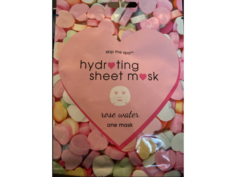 Skip The Spa Hydrating Sheet Mask, Rose Water,