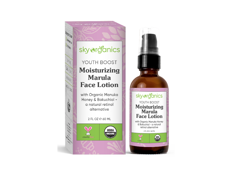 Sky Organics Youth Boost Moisturizing Marula Face Lotion, 2 fl oz/60 ml