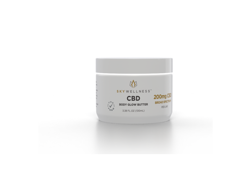 Sky Wellness CBD Body Glow Butter 200mg + Lavender, 3.38 fl oz (100 mL)