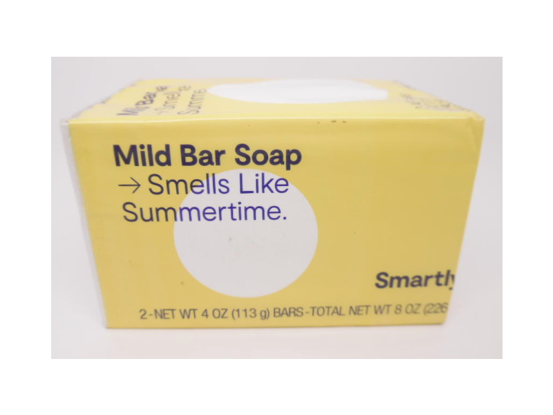 Smartly Mild Bar Soap, Smells Like Summertime, 4 oz, Pack Of 2