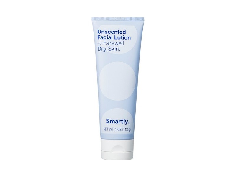 Smartly Unscented Facial Lotion, Dry Skin, 4 oz