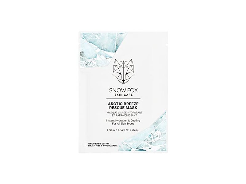 Snow Fox Skincare Face Mask, Arctic Breeze Rescue, 0.84 fl oz/25 mL