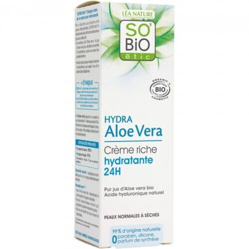 Hydra Aloe Vera. Crème Riche Hydratante 24H