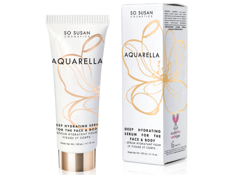 So Susan Cosmetics Aquarella Deep Hydrating Serum, Face & Body, 4.1 fl oz/120 mL