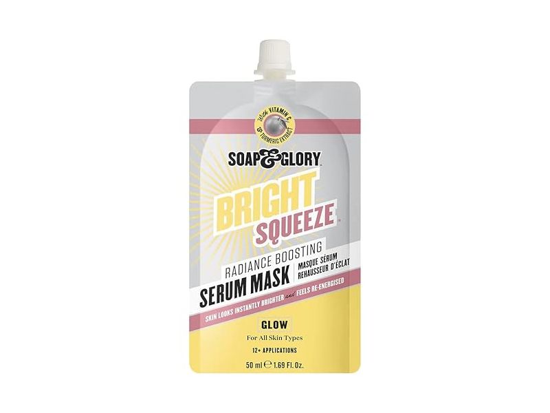 Soap & Glory Bright Squeeze Radiance Boosting Serum Face Mask, 1.69 fl oz/50 mL