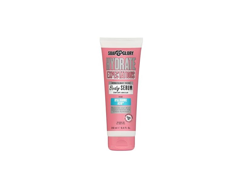 Soap & Glory Hydrate Expectations Body Serum, Original Pink & Hyaluronic Acid, 8.4 fl oz/250 mL