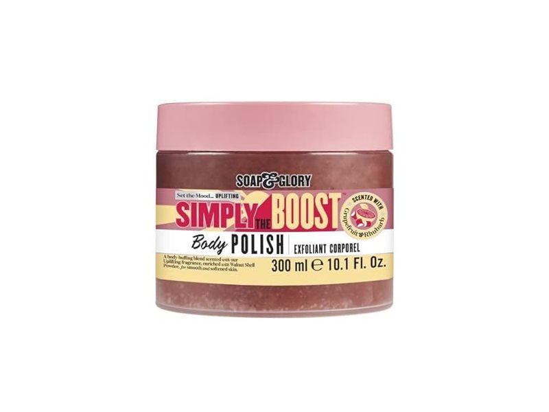 Soap & Glory Simply The Boost Exfoliating Body Scrub, Grapefruit & Rhubarb, 300 mL