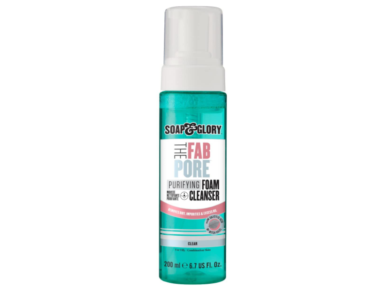 Soap & Glory The Fab Pore Purifying Foam Cleanser, Clear, 6.7 fl oz/200 mL