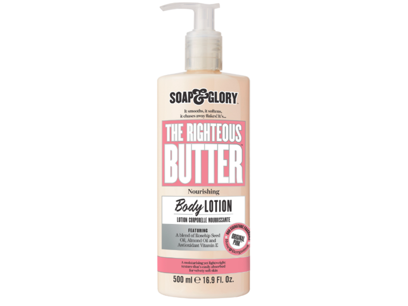 Soap & Glory The Righteous Butter Body Lotion, Original Pink , 16.9 fl oz/500 mL