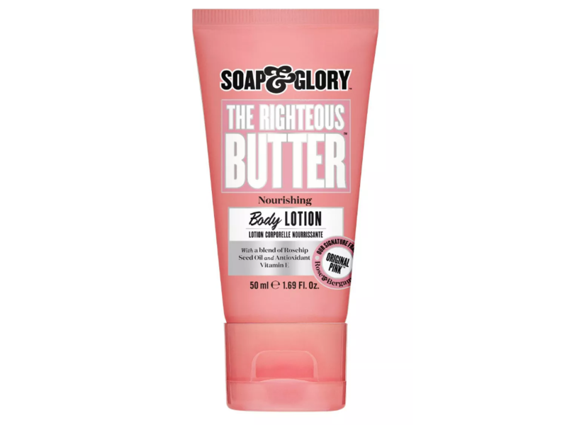 Soap & Glory The Righteous Butter Body Lotion, Rose & Bergamot, 1.69 fl oz/50 mL