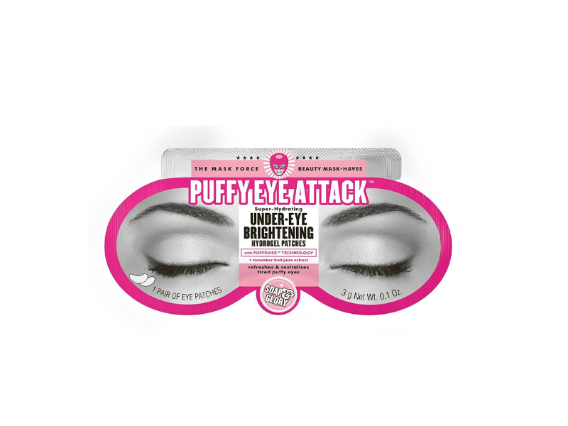 Soap & Glory Under Eye Brightening Hydrogel Patches, Puffy Eye Attack, 0.1 oz/3 g, 1 Pair