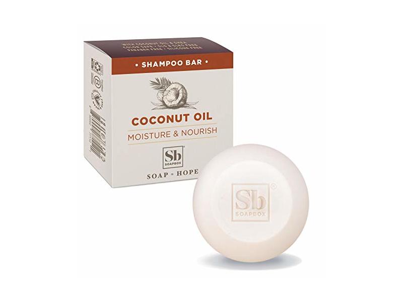 Soapbox Coconut Oil Moisturizing & Nourish Shampoo Bar, 3.1 oz/87.5 g