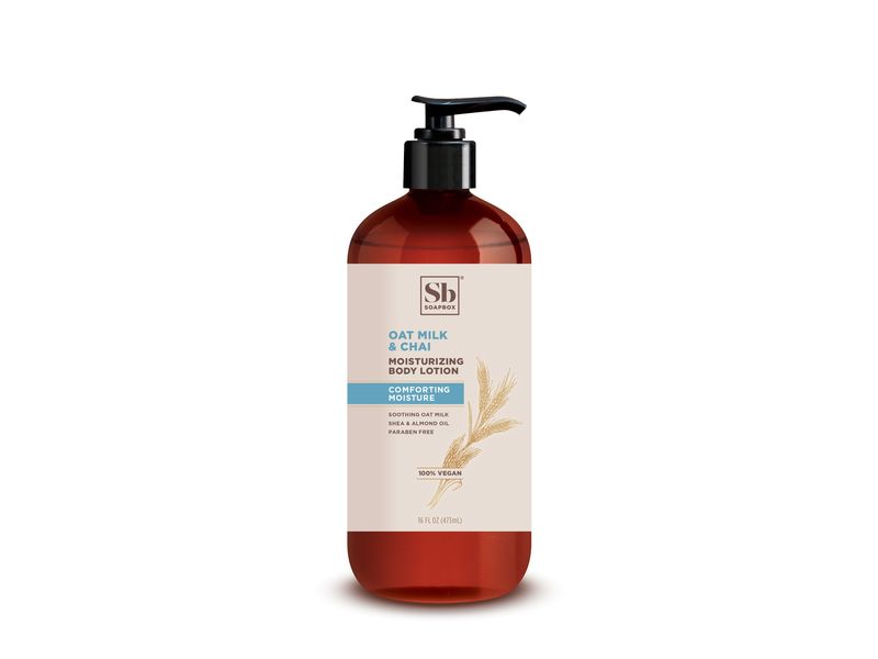 Soapbox Comforting Moisture Body Lotion, Oat Milk & Chai