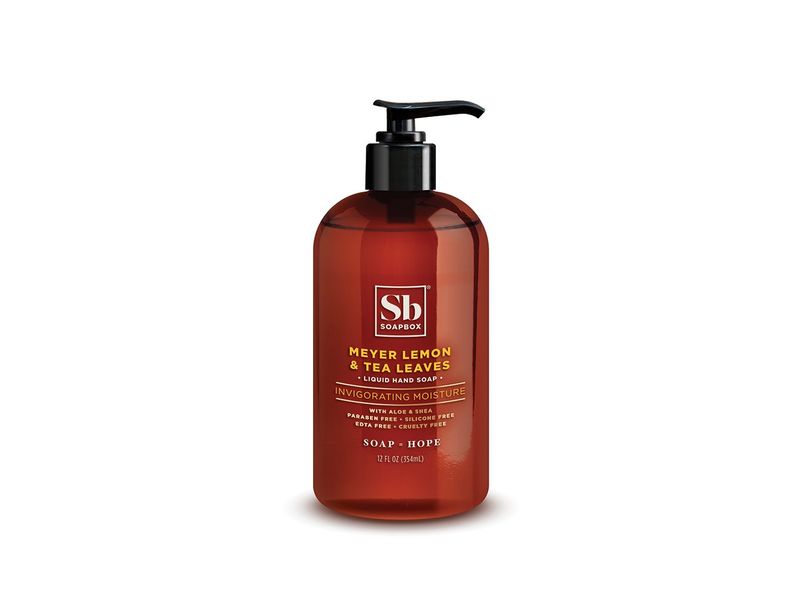 Soapbox Invigorating Moisture Liquid Hand Soap, Meyer Lemon & Tea Leaves