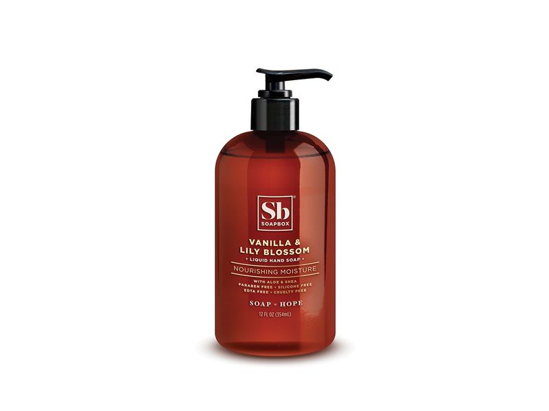 Soapbox Nourishing Moisture Liquid Hand Soap, Vanilla & Lily Blossom