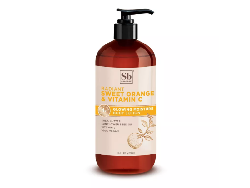 Soapbox Radiant Glowing Moisture Body Lotion, Sweet Orange & Vitamin C, 16 fl oz/473 mL