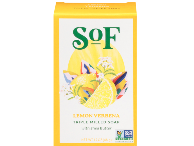Sof Triple Milled Soap, Lemon Verbena, 1.7 oz/48 g