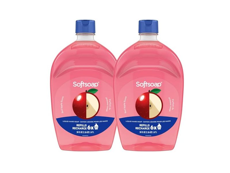 Soft Soap Liquid Hand Soap, Red Apple Scent, 50 fl oz/1.47 L, Pack Of 2