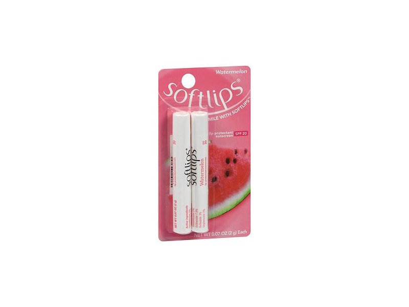 Softlips Lip Protectant/Sunscreen SPF 20, Watermelon, 0.07 oz