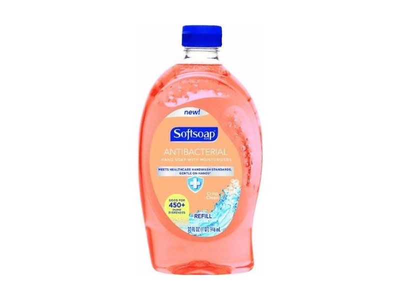 Softsoap Antibacterial Hand Soap with Moisturizers, Crisp Clean, Refill, 32 fl oz