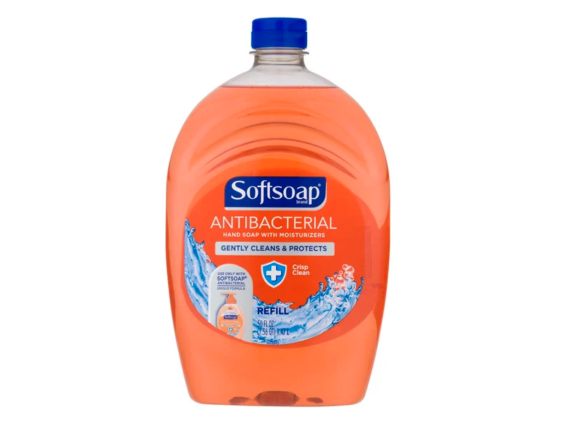 Softsoap Antibacterial Hand Soap With Moisturizers, Crisp Clean, Refill, 50 fl oz/1.47 L, Pack Of 2