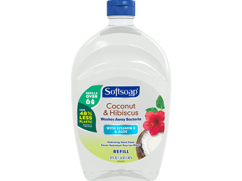 Softsoap Coconut & Hibiscus Hand Wash, Vitamin E & Aloe, 50 fl oz/1.47 L