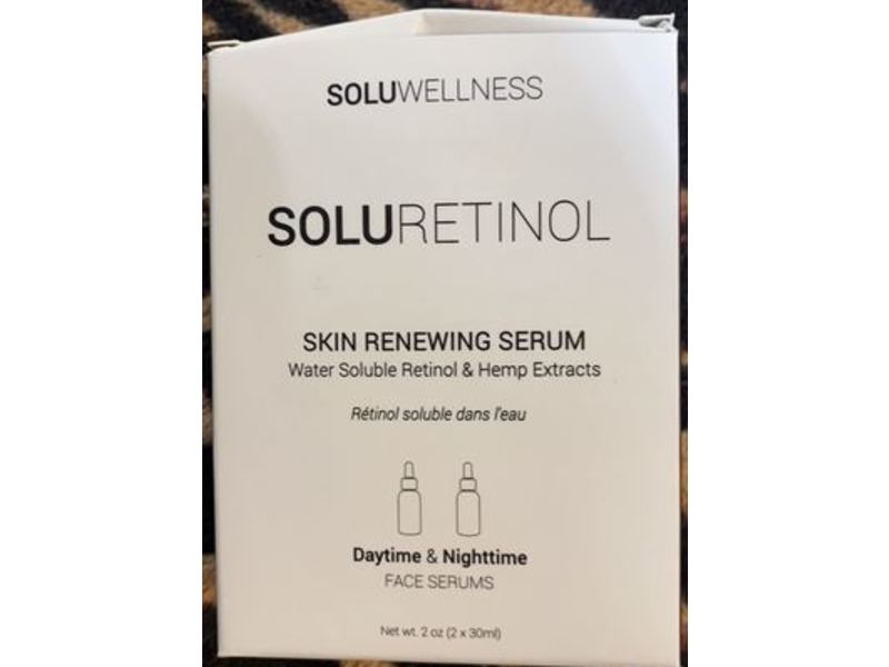 Soluwellness Soluretinol Skin Renewing Serum, Daytime & Nighttime Face Serums, 2 oz/30 mL