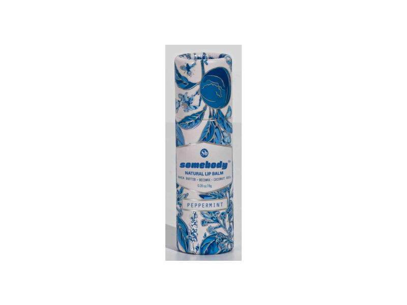 Somebody Natural Lip Balm, Peppermint, 0.28 oz/8 g