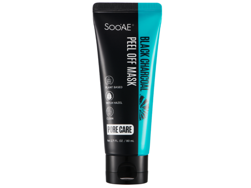 SooAE Peel Off Mask, Black Charcoal, 2.71 fl oz/80 mL