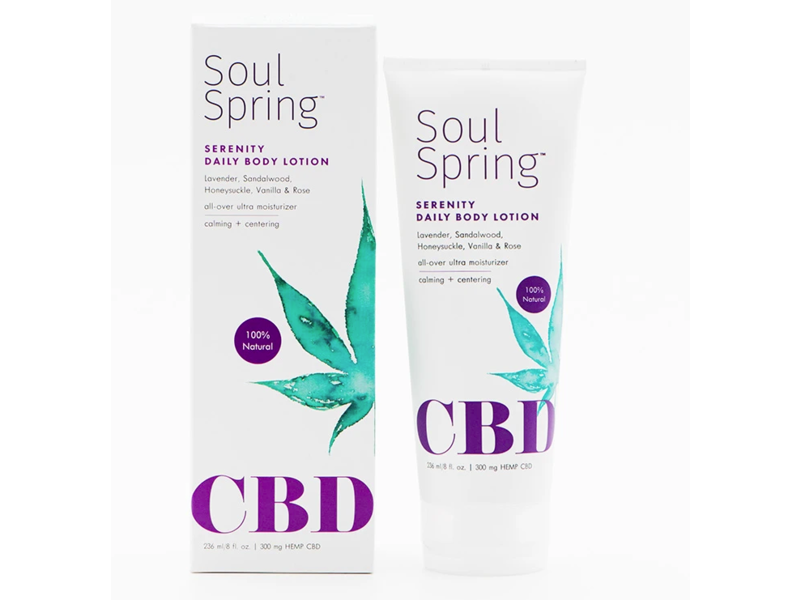 Soul Spring Serenity Daily Body Lotion, CBD, 8 fl oz/236 mL