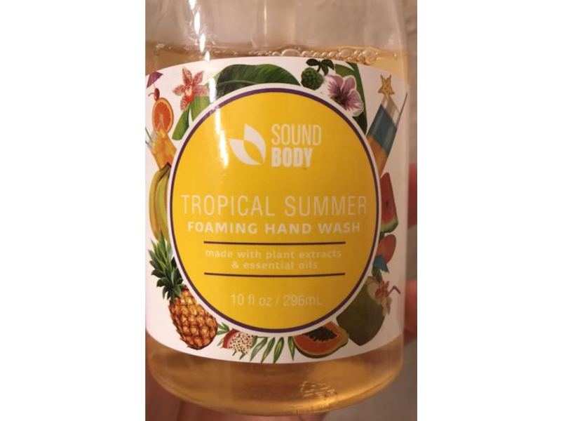 Sound Body Foaming Hand Wash, Tropical Summer, 10 fl oz/296 mL